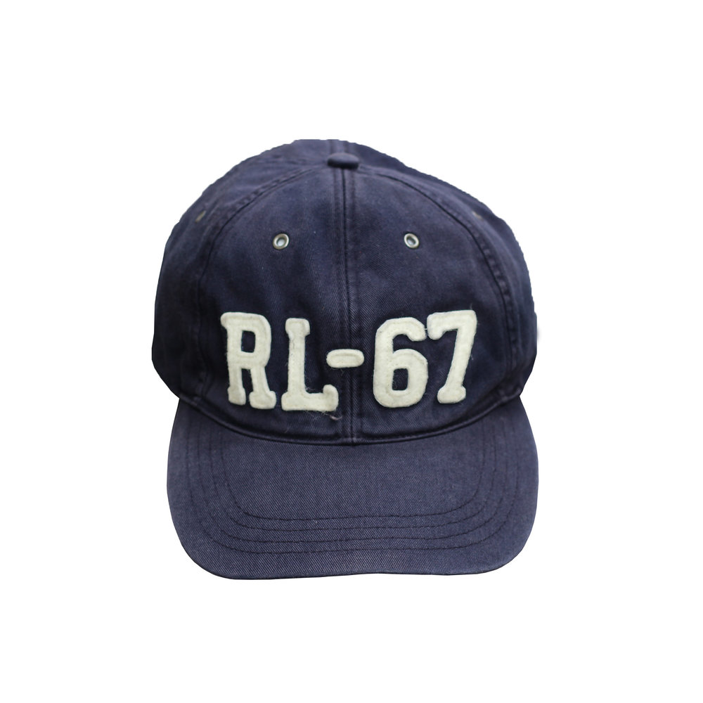 Vintage Polo Sport RL-67 Navy / White Strap Back — Roots